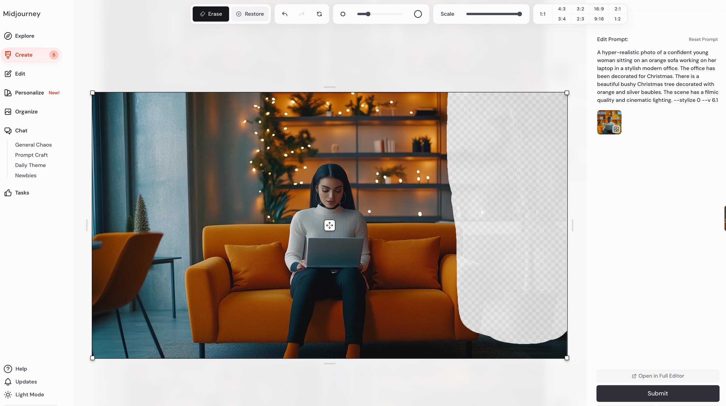 a woman sitting on a couch using a laptop