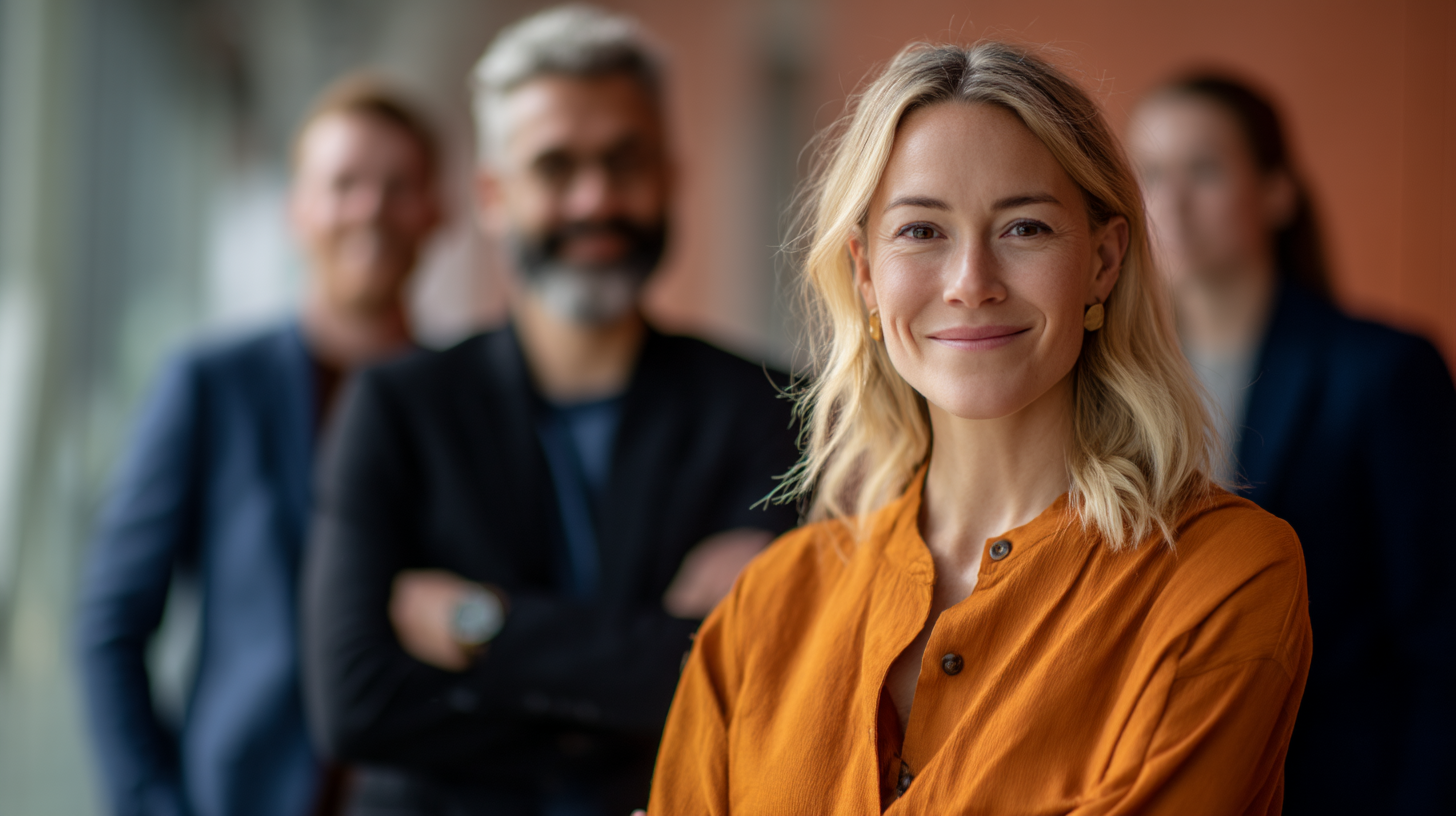 Group of professionals in discussion.