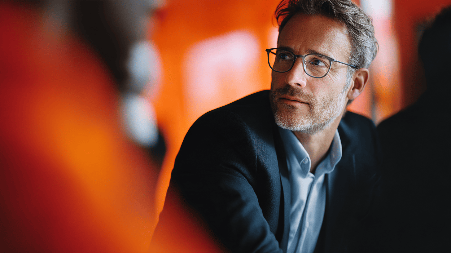 Thoughtful man in business attire