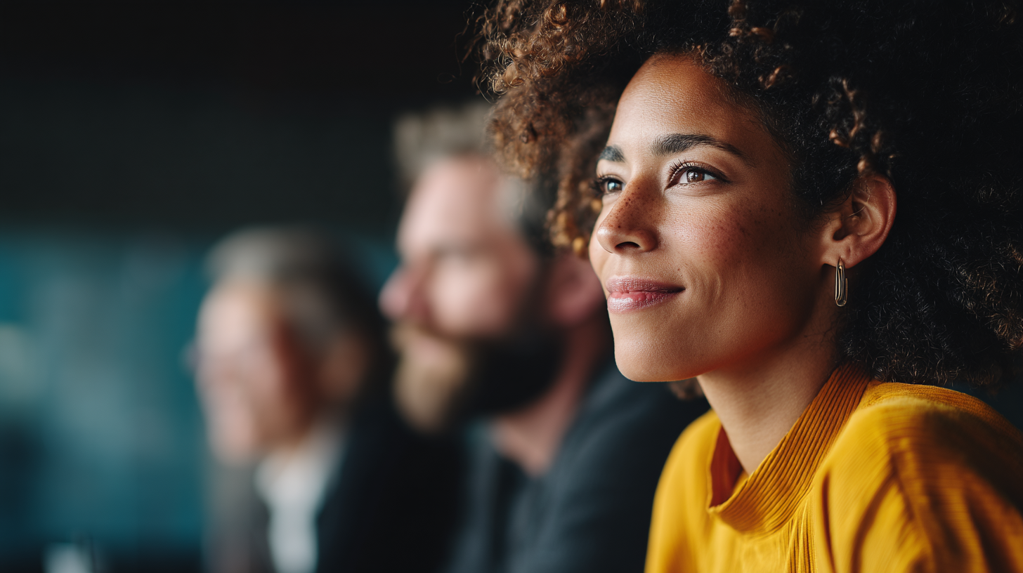 People engaged in a discussion.