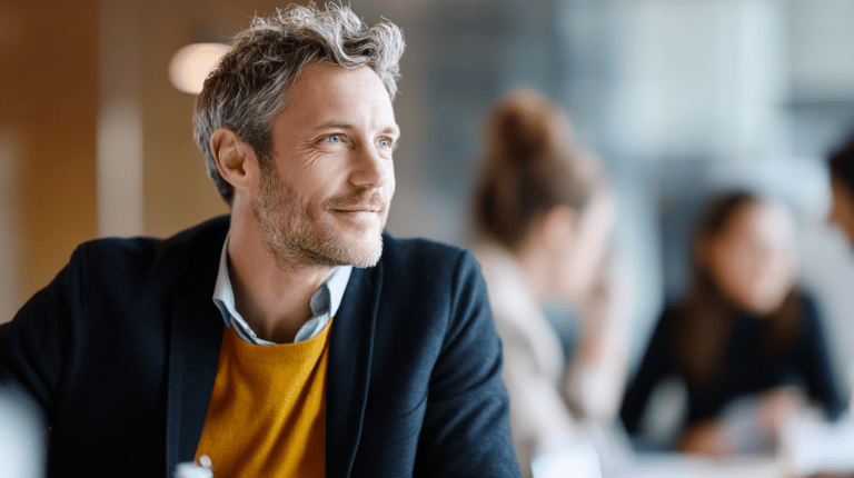 Business meeting with engaged participants.