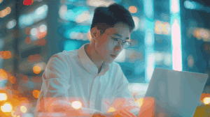 a man in a white shirt
