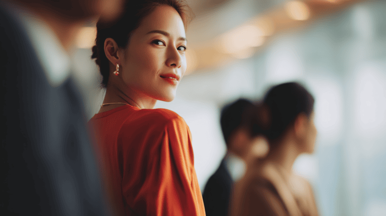 Woman smiling in a professional setting.