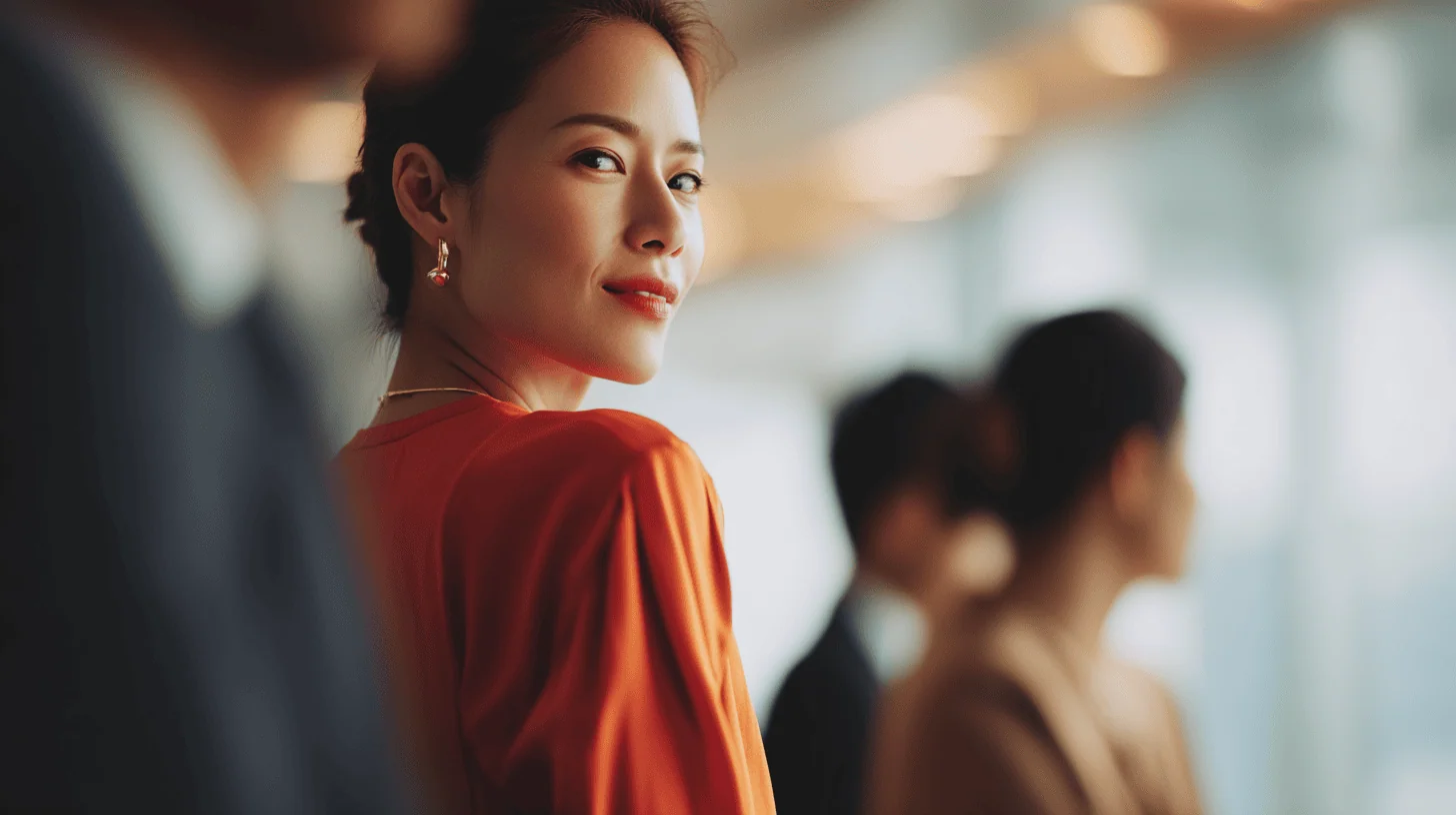 Woman smiling in a professional setting.