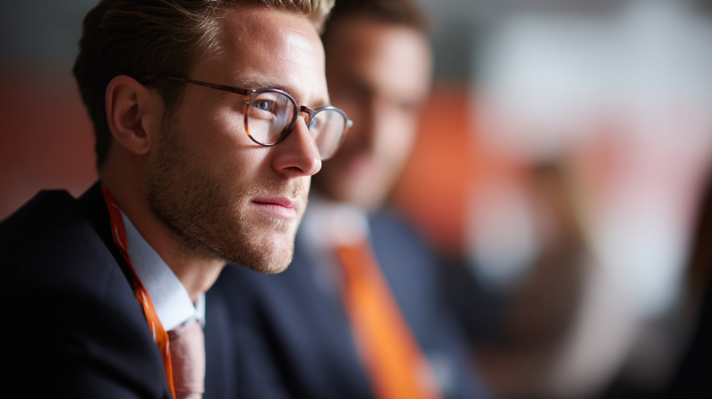 Business meeting with focused individuals.