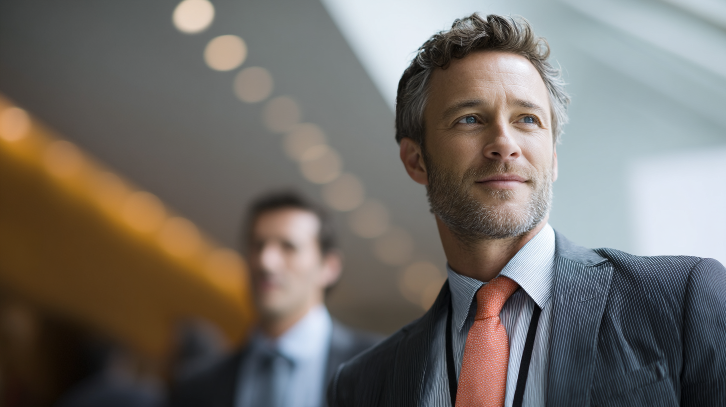 Confident man in professional attire.