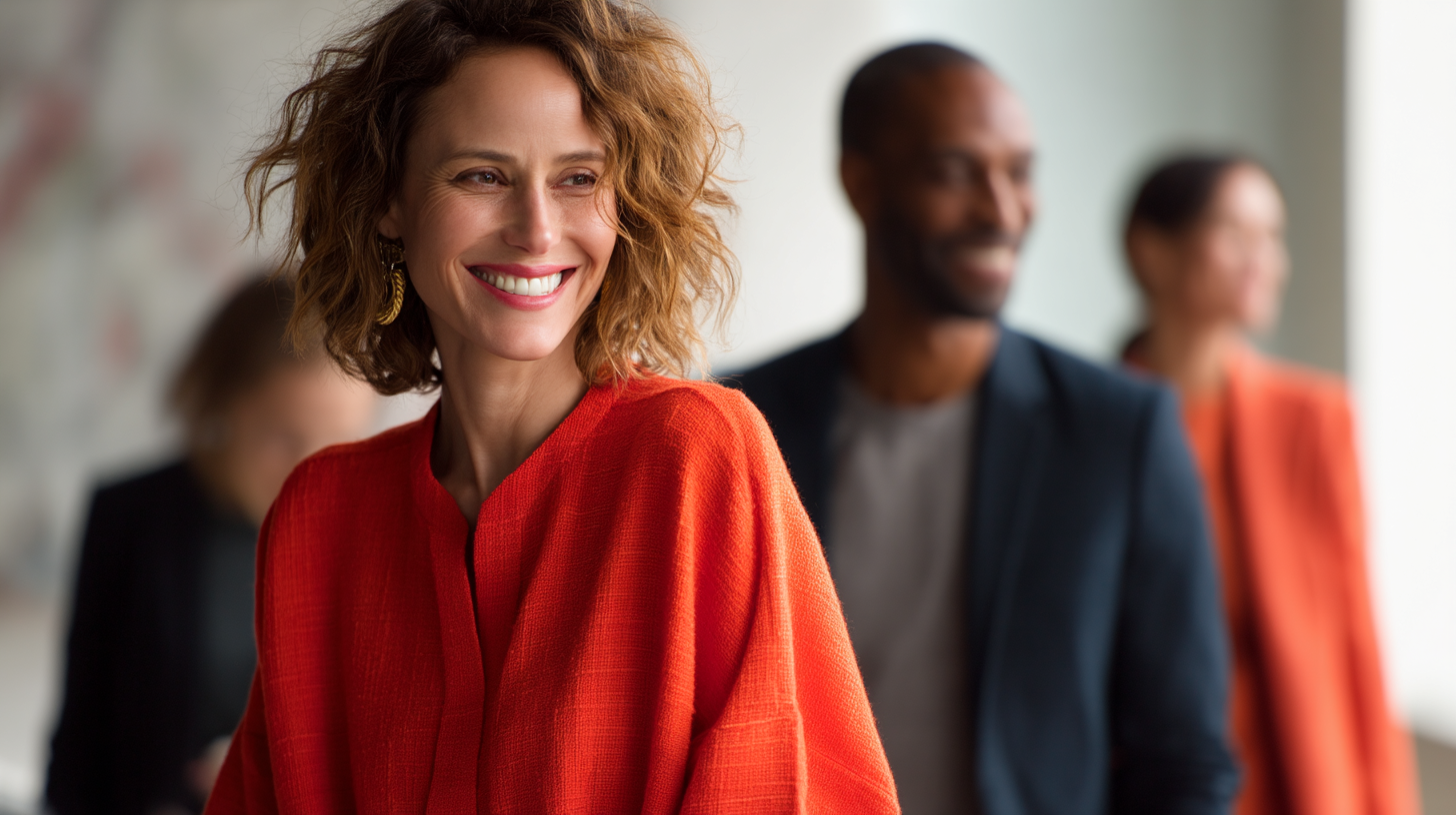 Group of people in stylish attire.