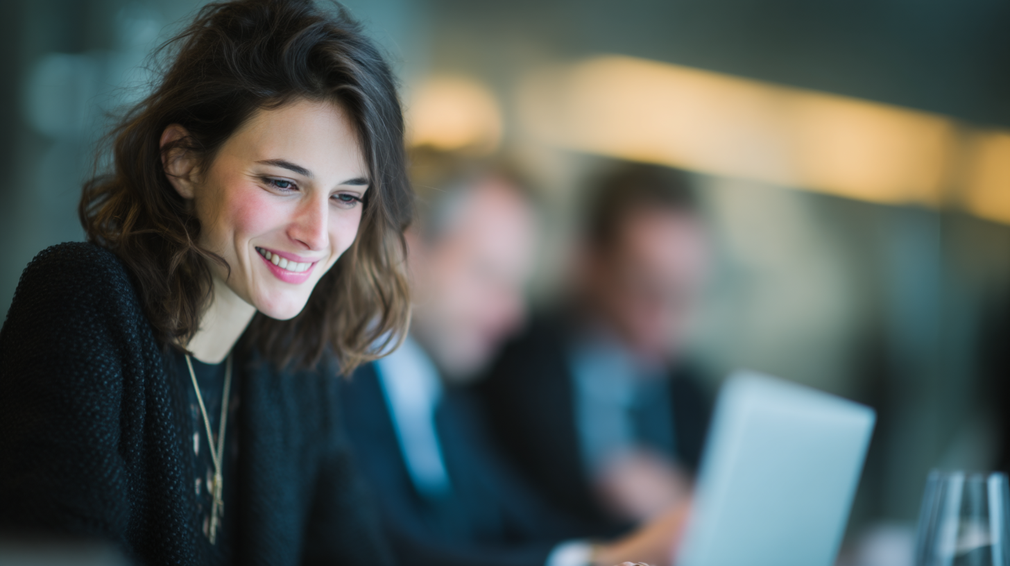People engaged in a business meeting.