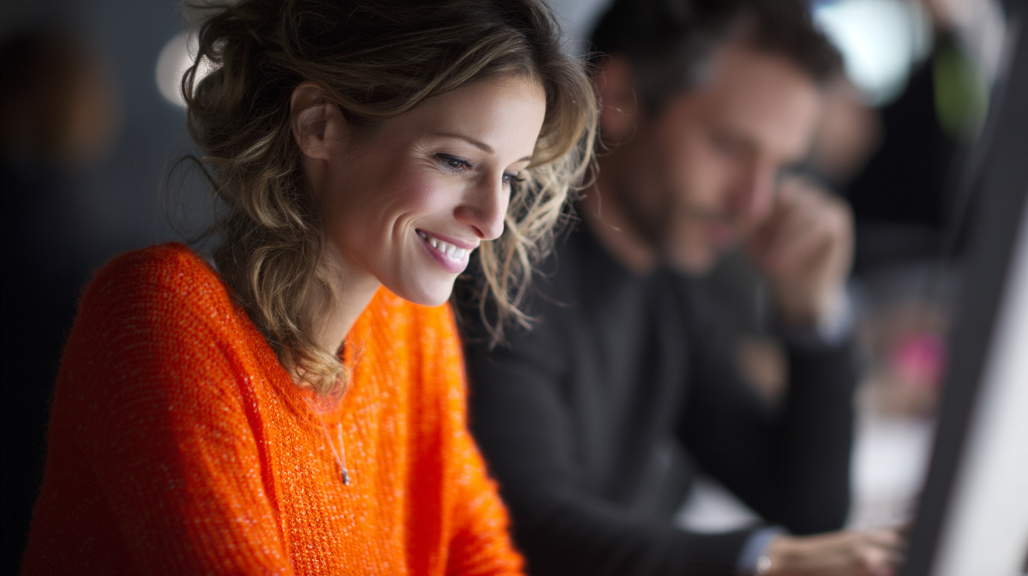 Two individuals collaborating on a project.